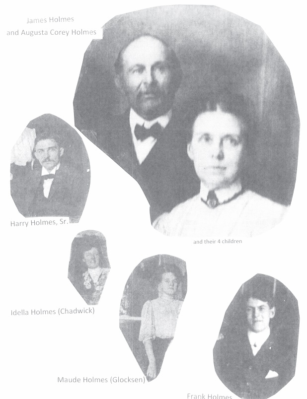 James Holmes and Augusta Corey Holmes & their four children