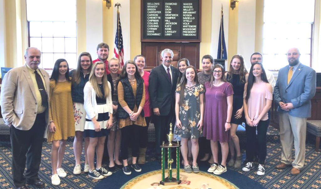 China Middle School girls basketball team honored at State House
