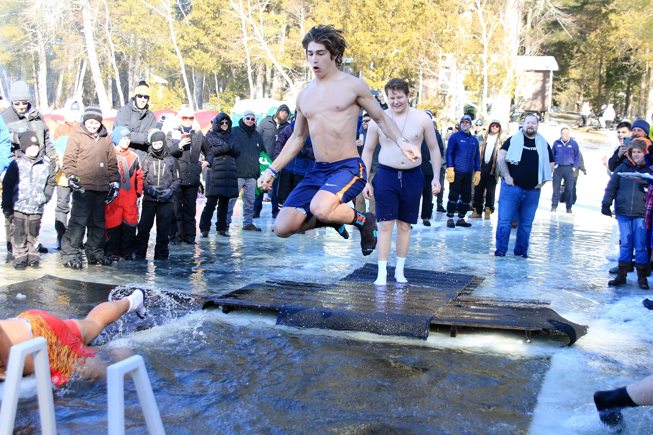 Annual Polar Bear Dip held during Maine Pond Hockey Classic