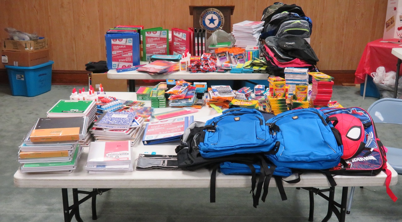 Madison Legion Auxiliary donates school supplies to seven schools