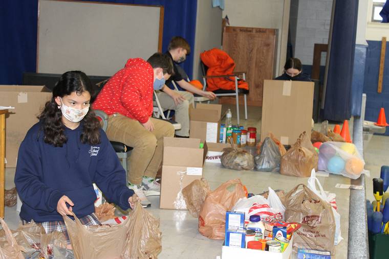 St. Michael School students donated over 2,400 food items to Augusta Food Bank