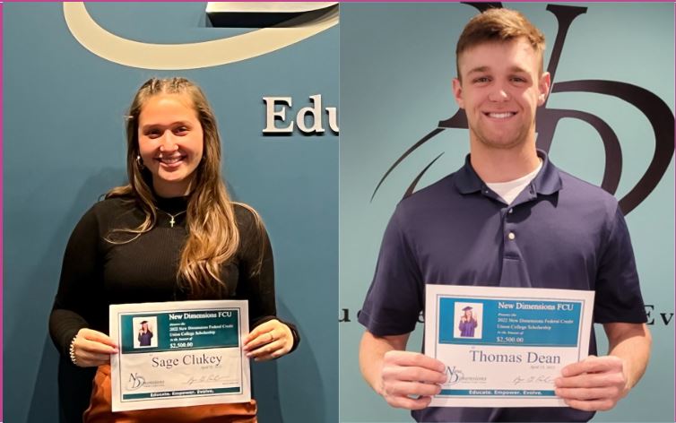 New Dimensions FCU awards two area high school students with scholarships