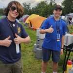 Anthony and Connor at cooking site at Jamboree