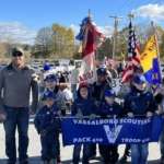 Vassalboro Pack and Troop 410 at the Waterville Veterans Day Parade