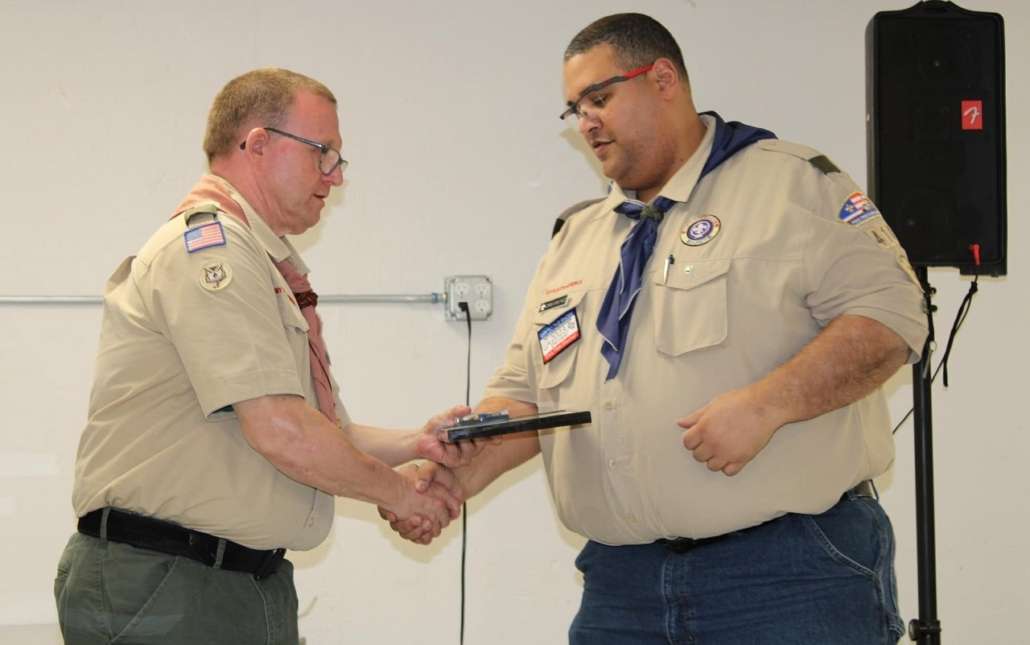 Local scout leader receives training award