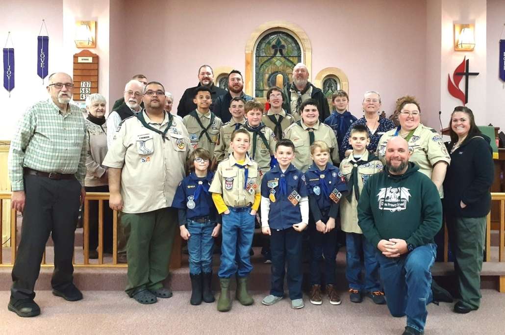 Scouts Sunday well attended in Vassalboro